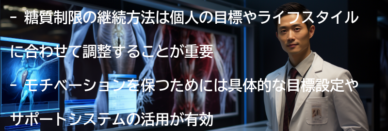 糖質制限の継続方法とモチベーションの保ち方の要点まとめ