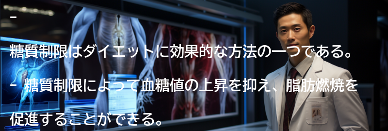 糖質制限とダイエットの関係性の要点まとめ