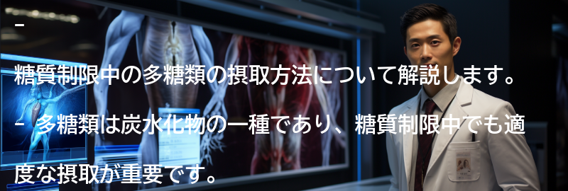 糖質制限中の多糖類の摂取方法の要点まとめ