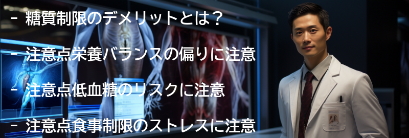 糖質制限のデメリットと注意点の要点まとめ