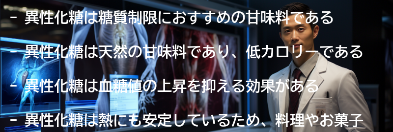 異性化糖とはどのような甘味料?の要点まとめ