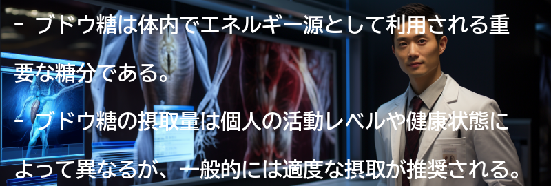 ブドウ糖の役割と摂取量の目安の要点まとめ