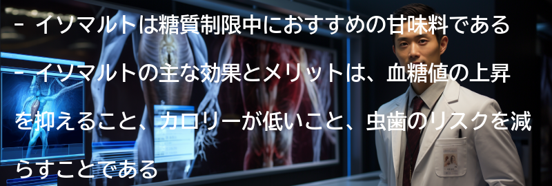 イソマルトの効果とメリットの要点まとめ