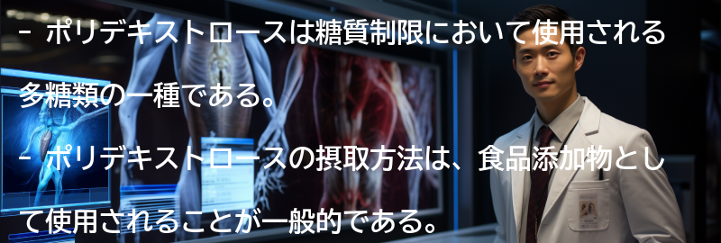 ポリデキストロースの摂取方法と注意点の要点まとめ