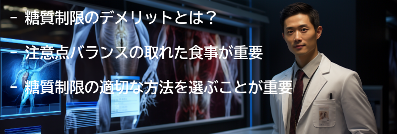 糖質制限のデメリットと注意点の要点まとめ