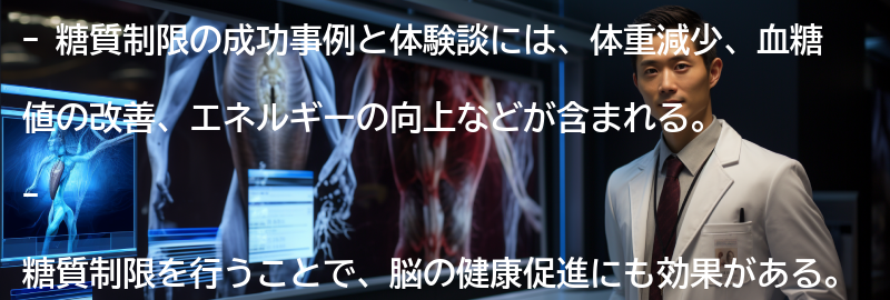 糖質制限の成功事例と体験談の要点まとめ