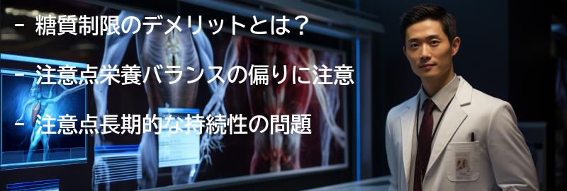 糖質制限のデメリットと注意点の要点まとめ