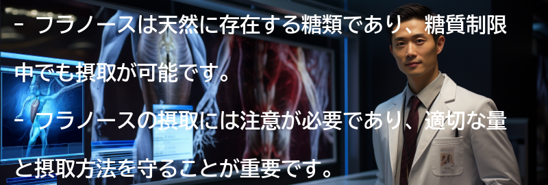 フラノースを摂取する際の注意点の要点まとめ