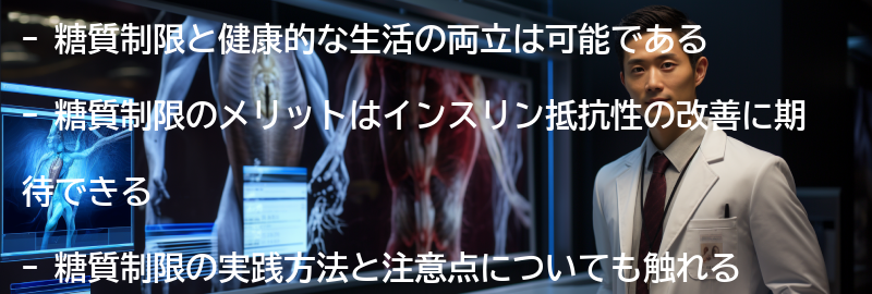 糖質制限と健康的な生活の両立についての要点まとめ