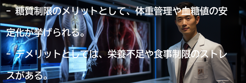 糖質制限のメリットとデメリットの要点まとめ