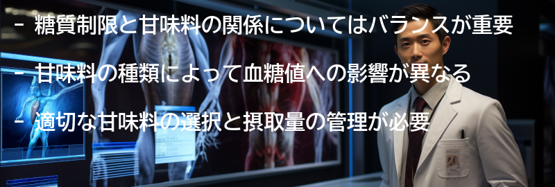 糖質制限と甘味料のバランスを考えるの要点まとめ