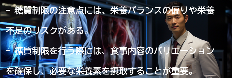 糖質制限の注意点の要点まとめ