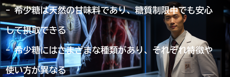 希少糖とはどのような甘味料か?の要点まとめ