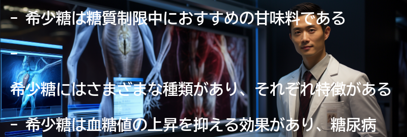 希少糖の主な種類と特徴の要点まとめ
