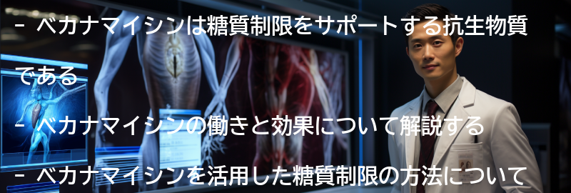 ベカナマイシンを活用した糖質制限の方法の要点まとめ