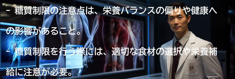 糖質制限の注意点の要点まとめ