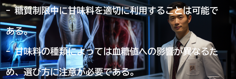 糖質制限中に甘味料を適切に利用する方法の要点まとめ