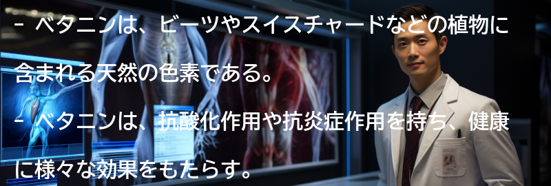 ベタニンの特徴と効果の要点まとめ