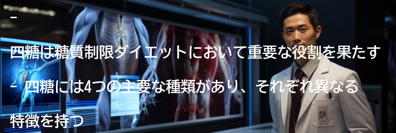 四糖の種類と特徴の要点まとめ