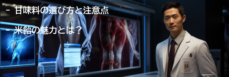 甘味料の選び方と注意点の要点まとめ