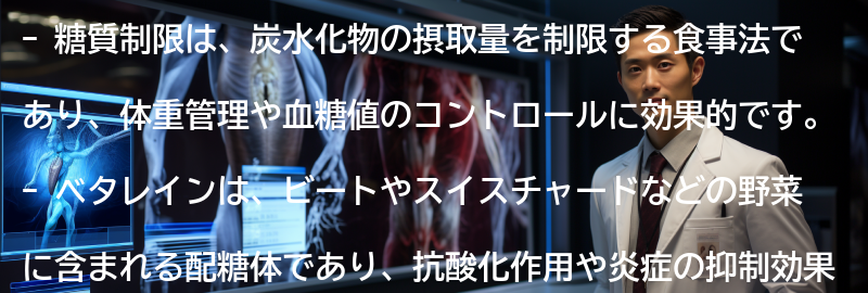 糖質制限とベタレインの注意点の要点まとめ