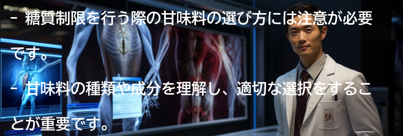 糖質制限と甘味料の注意点の要点まとめ