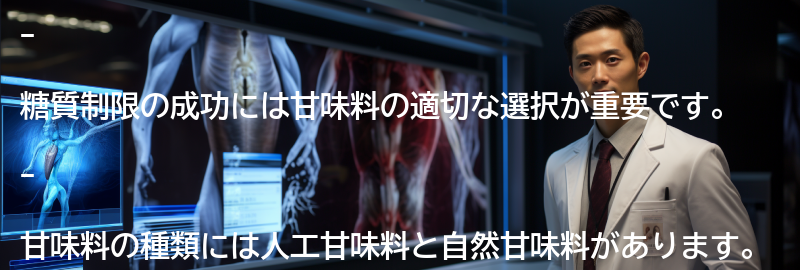 糖質制限と甘味料の成功のためのコツの要点まとめ