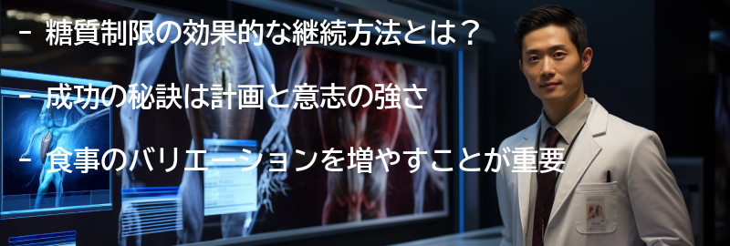 糖質制限の効果的な継続方法と成功の秘訣の要点まとめ