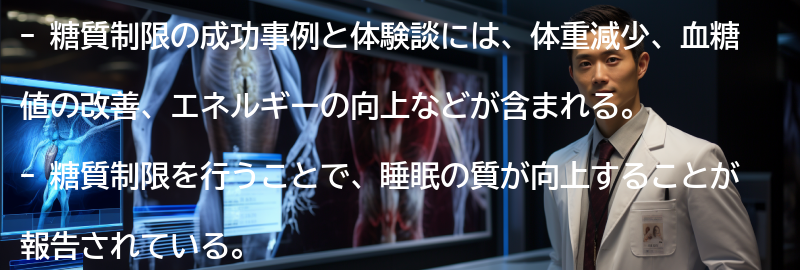 糖質制限の成功事例と体験談の要点まとめ