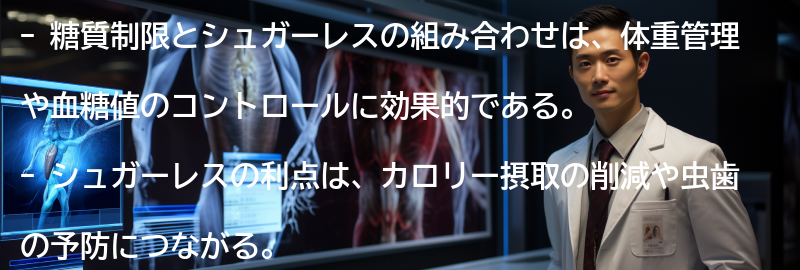 糖質制限とシュガーレスの組み合わせの効果の要点まとめ