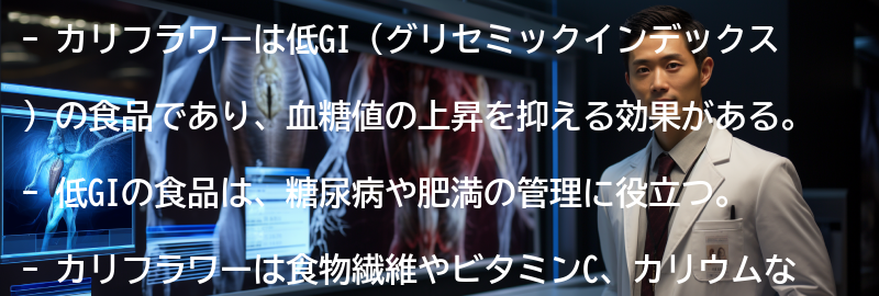 カリフラワーの低GI効果とは?の要点まとめ