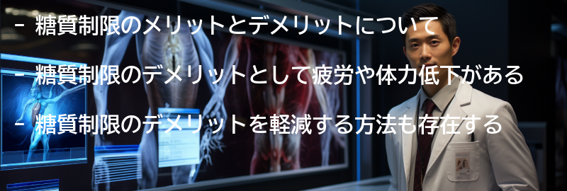 糖質制限のメリットとデメリットの要点まとめ