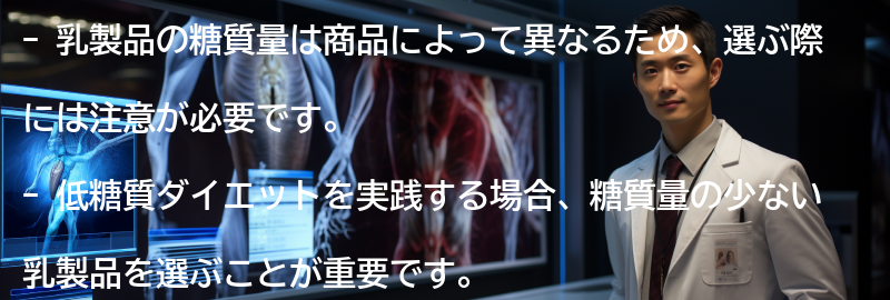 乳製品の糖質量と注意点の要点まとめ