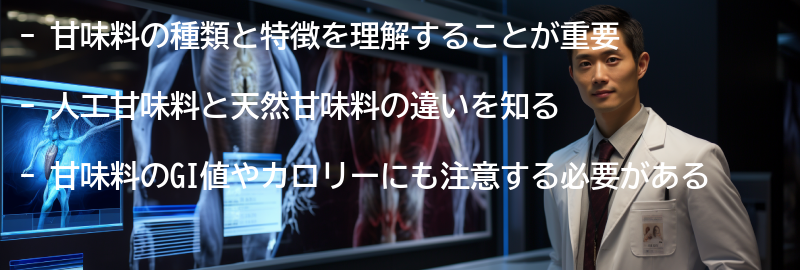 他の甘味料との比較の要点まとめ