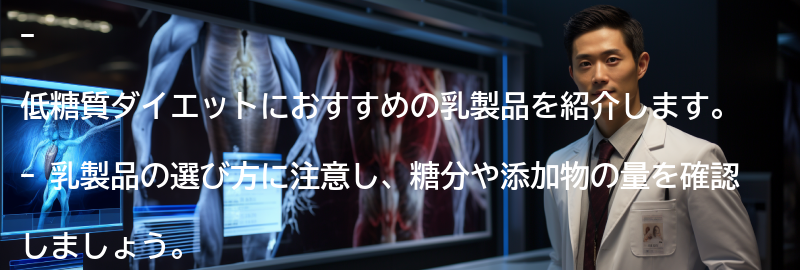 低糖質の乳製品おすすめ商品紹介の要点まとめ