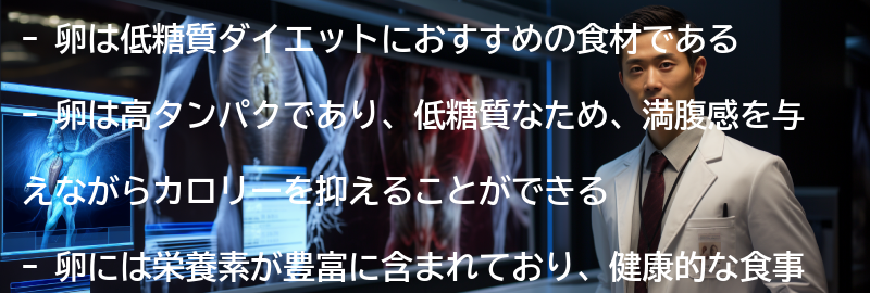 卵の低糖質な特徴の要点まとめ