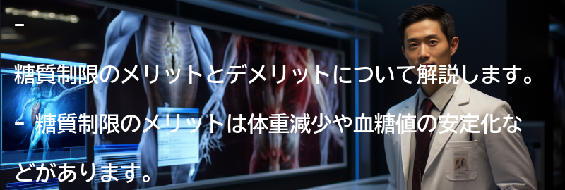 糖質制限のメリットとデメリットの要点まとめ
