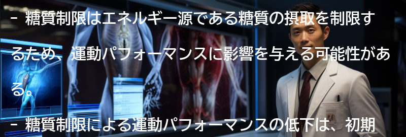 運動パフォーマンスと糖質制限の関係の要点まとめ