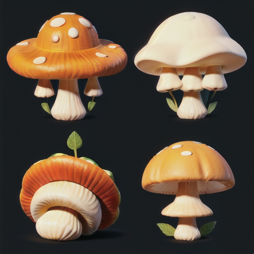 きのこ類の種類と栄養価の比較