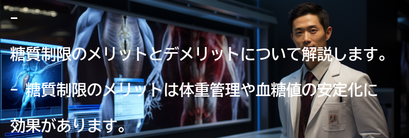 糖質制限のメリットとデメリットの要点まとめ