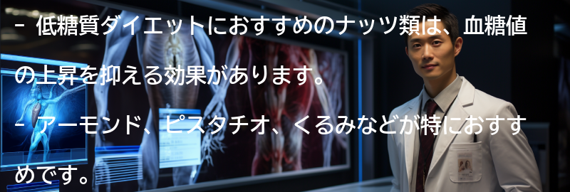 低糖質のおすすめナッツ類の要点まとめ