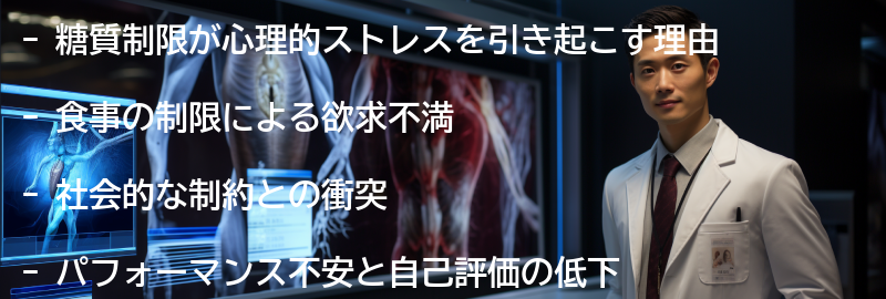 糖質制限が心理的ストレスを引き起こす理由の要点まとめ