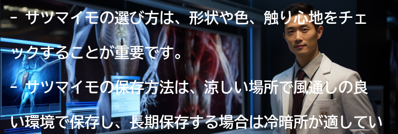 サツマイモの選び方と保存方法の要点まとめ