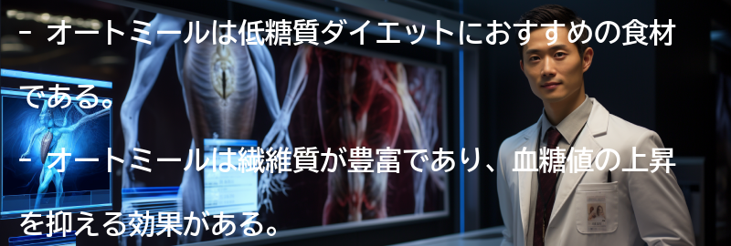 オートミールの低糖質な特徴の要点まとめ