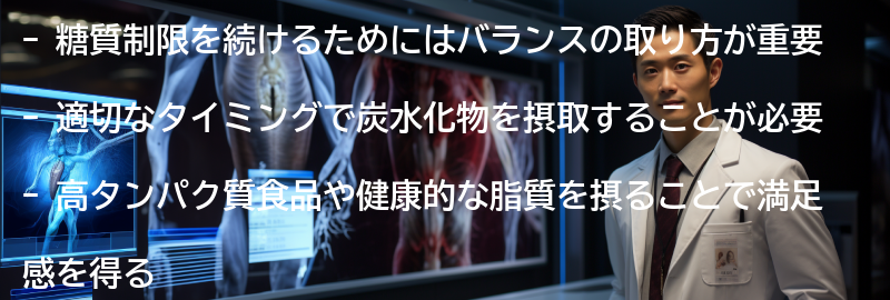 糖質制限を続けるためのバランスの取り方の要点まとめ
