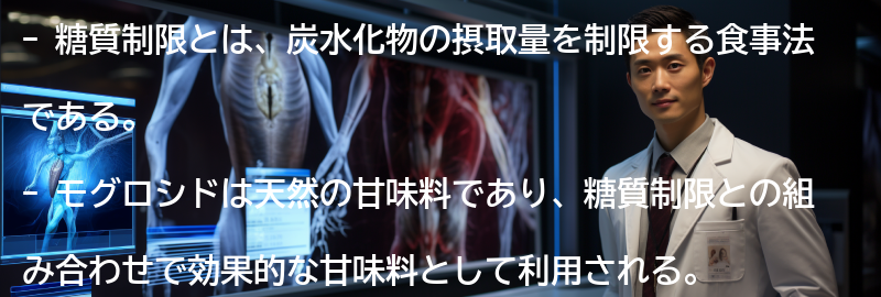 糖質制限とモグロシドの組み合わせの効果の要点まとめ