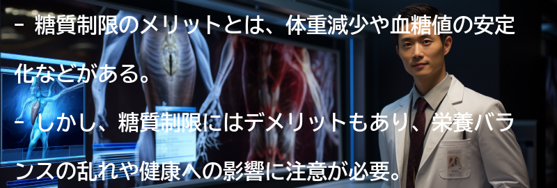 糖質制限のメリットとデメリットの要点まとめ