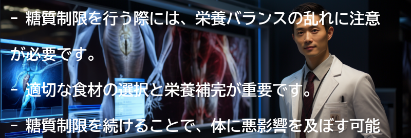 糖質制限を行う際の注意点の要点まとめ