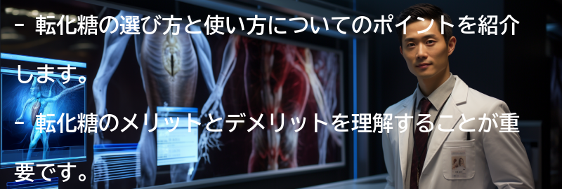 「転化糖」の選び方と使い方のポイントの要点まとめ