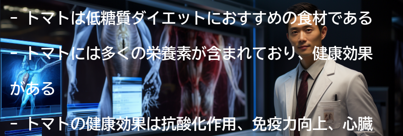 トマトの健康効果とは?の要点まとめ